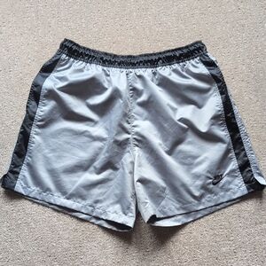 Nike Light Gray and Black Sports Shorts